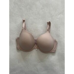 Victorias Secret PINK Wear Everywhere T-Shirt Bra Beige Tan 36D Lightly Lined